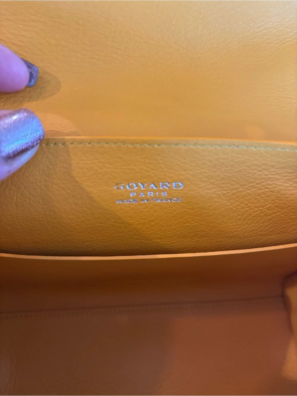 Goyard Mustard Yellow Saigon Mini Satchel with Wood Top Handle